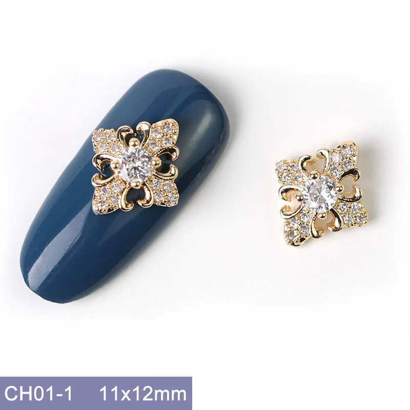 Uppsättningar 10st/parti 3D Cross Zircon Crystals Metal Alloy Rinestones smycken Nagelkonstdekorationer Naglar Tillbehör Charms leveranser Gardin