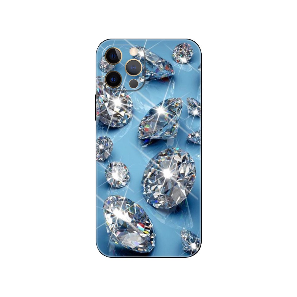 Capa de TPU macia para iPhone 15 Pro Max 14 Plus 13 12 11 XS MAX XR X 8 7 6 Iphone15 Moda Bling Diamond Print Shinny Strass Silicone Celular Celular Capa traseira