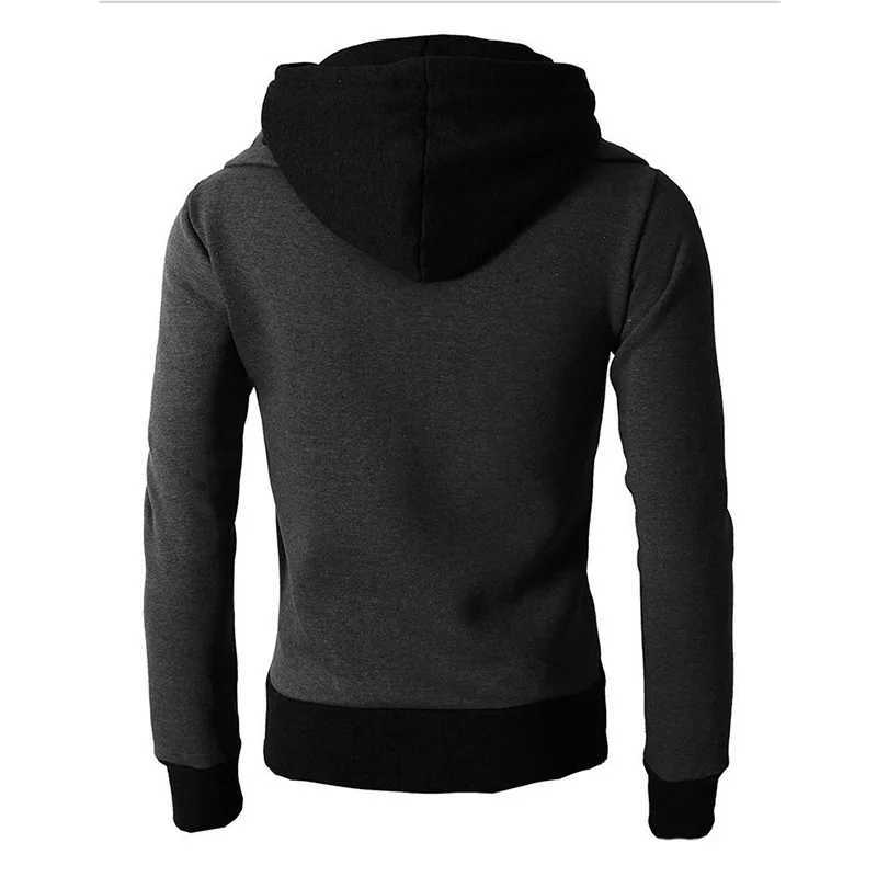 Sweats à capuche pour hommes Sweatshirts 2023 Zipper hommes vestes automne hiver décontracté polaire manteaux Bomber veste écharpe col mode à capuche vêtements pour hommes Slim Fit à capuche 24328