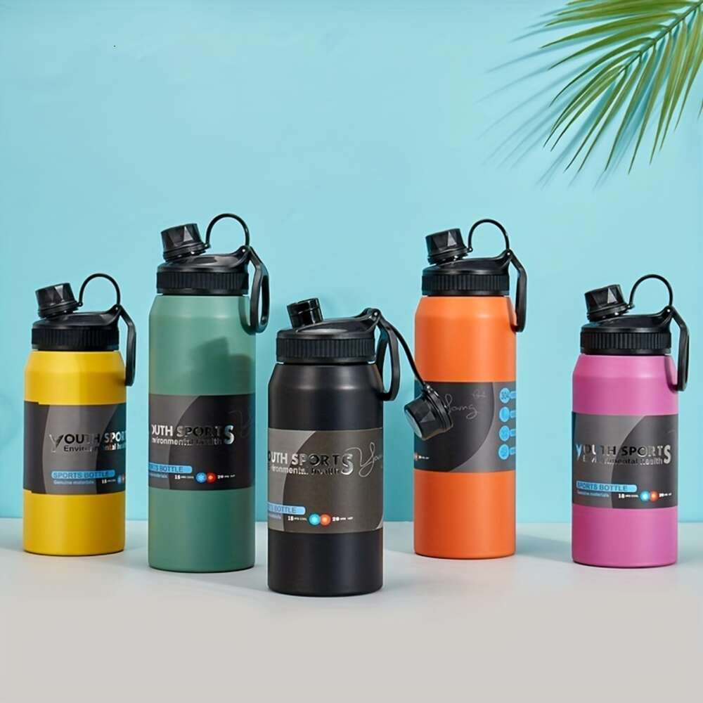 Stainless Steel Vacuum Flask Leakproof Insulated Tumbler for Outdoor Sports, Camping, Hiking - Hot and Cold Retention