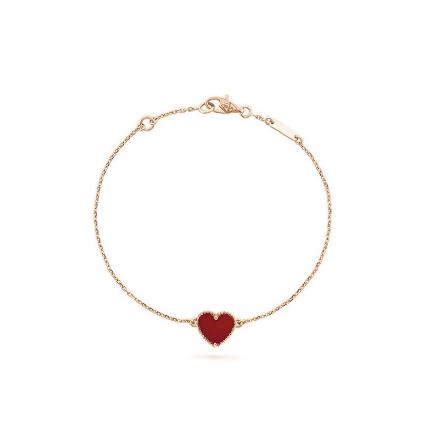 Lucky Clover Heart Bracelet Brand Letter-V Cleef Tennis Chain Bracelets Jóias de Designer para Mulheres Pres304b