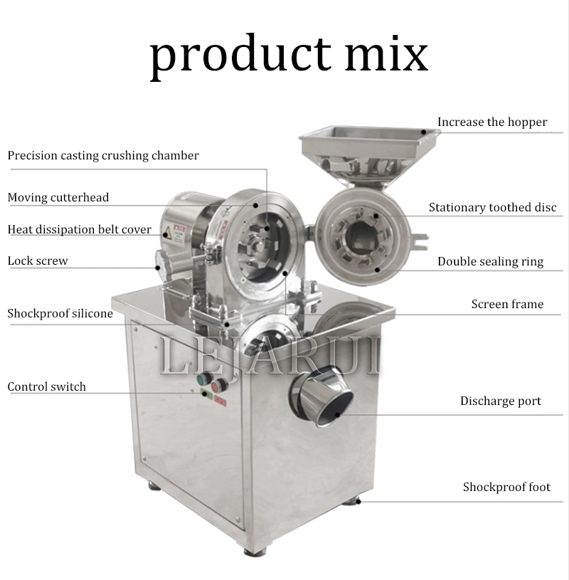 Food Industry Spice Pepper Grinding Milling Machine /Herb Grinder Food Pulverizer