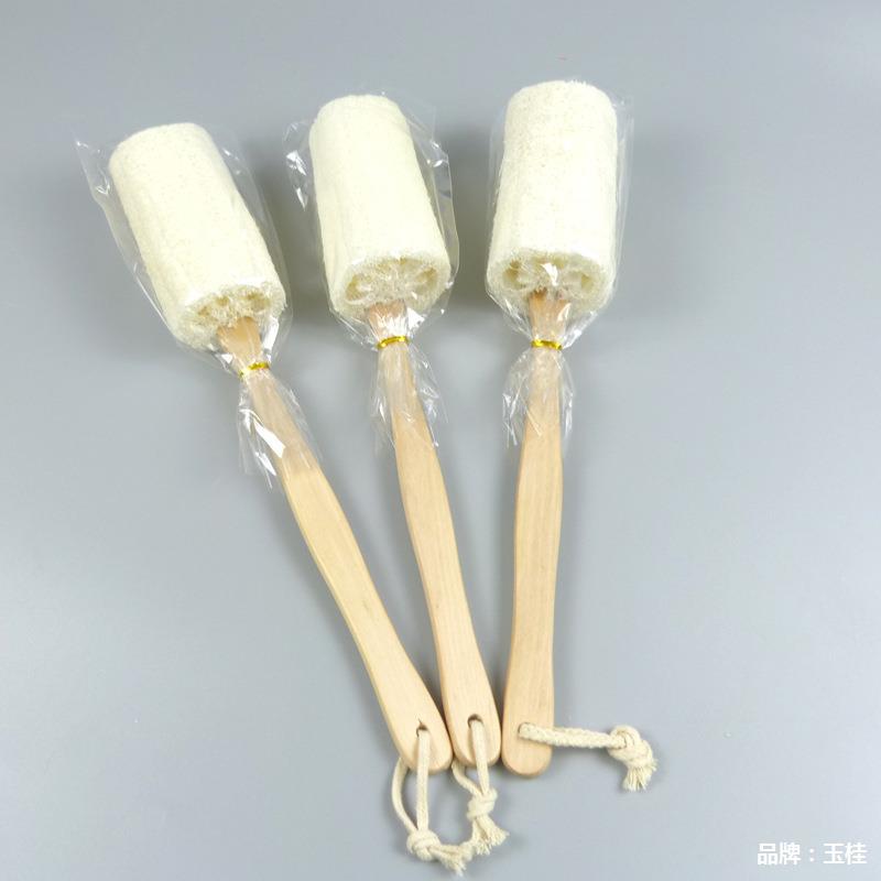 Natural loofah rub back brush selling hand-held long handle massage brush rub back bath brush supplies manufacturers directly free ship