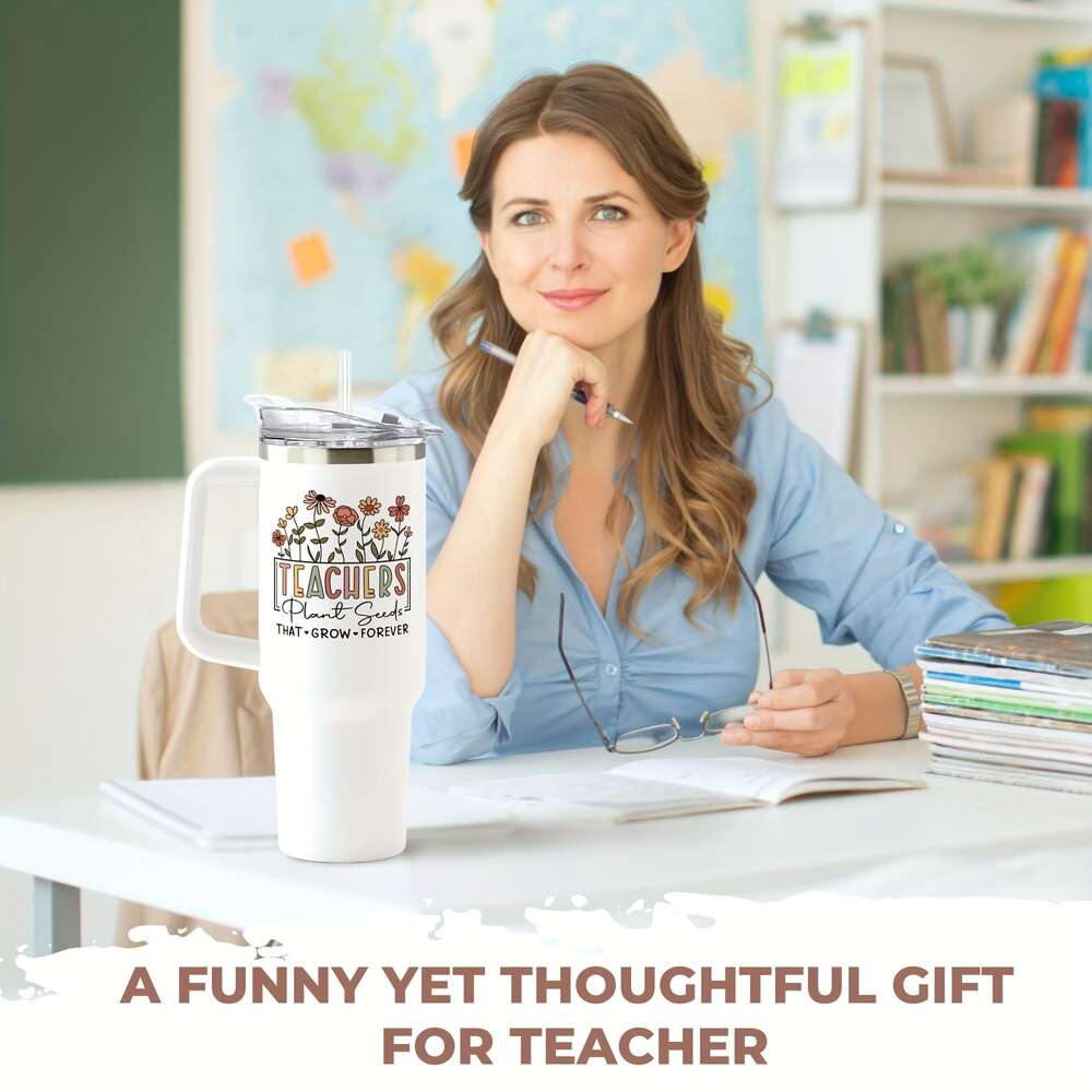 40 Oz Tumbler Teacher, Appreciation Thank You Christmas Women, Christmas, Teacher Birthday Gifts for Women -