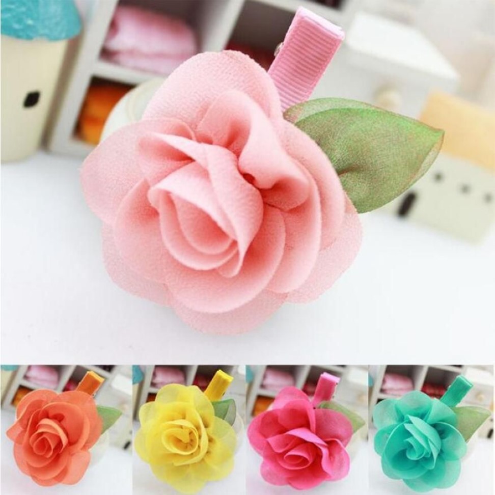 Neue Mode Kinder Baby Zubehör Kinder Mädchen Haarschmuck Haarbänder Haarspangen Rose Blume Prinzessin Baby Party Kopfbedeckungen mix2854