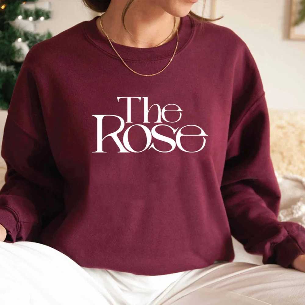 Women's Hoodies Sweatshirts The Rose Kpop Sweatshirt Back To Me Korean Group Sweater Women Long Sleeve Pullover Garphic Streetwear Tops 24328