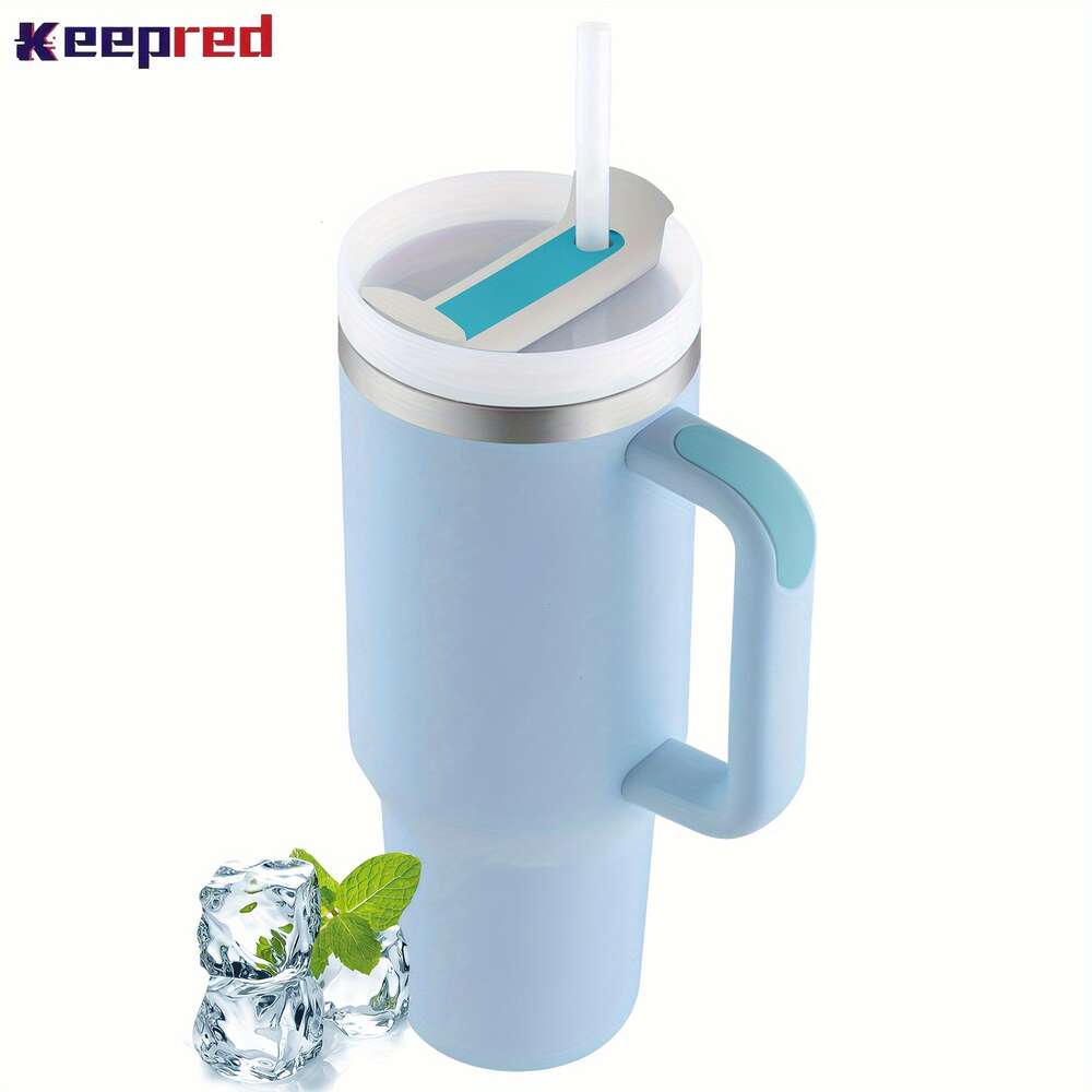 Keepred V2 40oz en acier inoxydable Fleuping Tobs Isolation tasse avec paille de couvercle, bouteille d'eau à vide réutilisable, cadeau de Noël, cadeau d'anniversaire