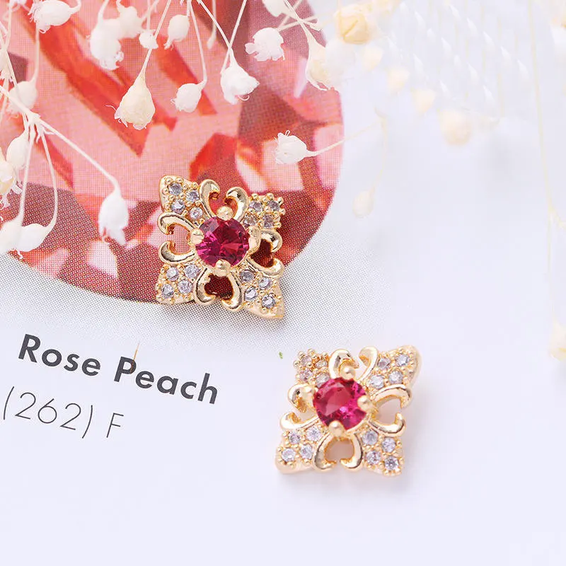 Ensembles / 3d Cross Zircon Crystals Metal Alloy Rinestones Bijoux Nail Art Decorations Nails Accessoires Charmes Fournitures Curtain