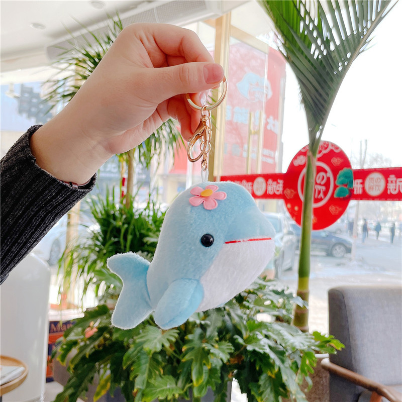 Kawaii kleine dolfijn pluche knuffels schattige sleutelhanger hanger bruidsboeket decor accessoires pop sleutelhanger speelgoed