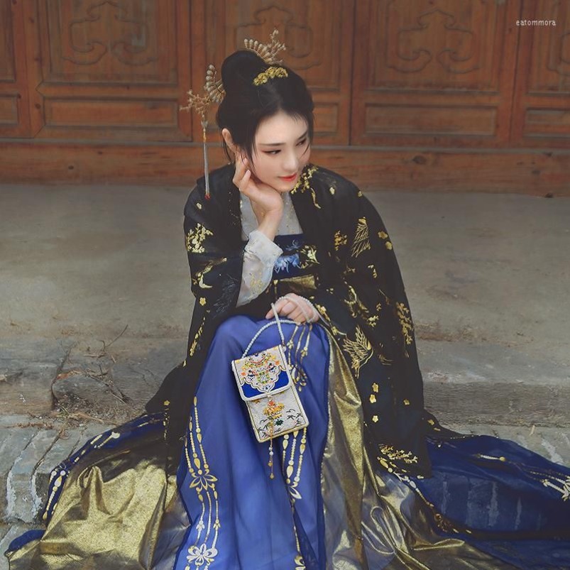Torebki biżuterii Hanfu torebka podwójnie haftowana torebka torebka retro w stylu chiński wróżka Pearl łańcuch dziennie wszechstronny 274h