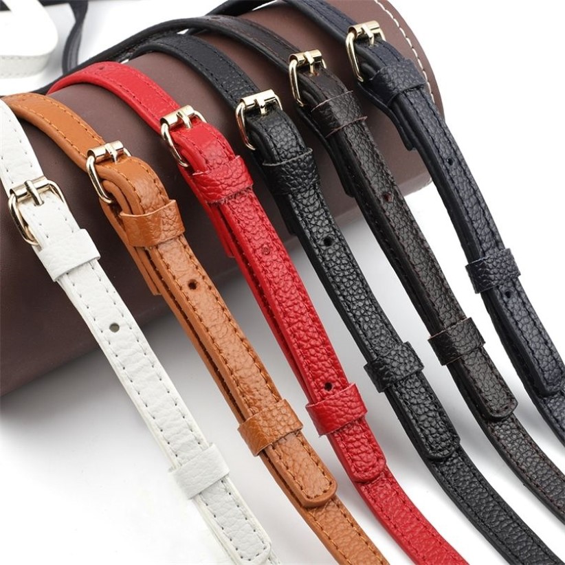 High Quality Genuine Leather Bags Strap Adjustable Replacement Crossbody Straps Gold Hardware for Women DIY Bag Accessories 220426222Z