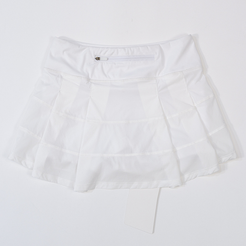 LL летняя юбка-шорта для тенниса, теннисная юбка для йоги, плиссированная юбка, юбки для бега, женское спортивное платье для фитнеса с карманом для улицы