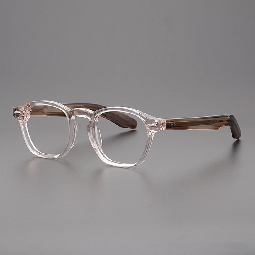Modne okulary przeciwsłoneczne ramy Jacqus vintage okulary optyczne dla mężczyzn seria Zefirin seria ręcznie wykonana w Japonii Żółwu Myopia Myopia Okugla2100