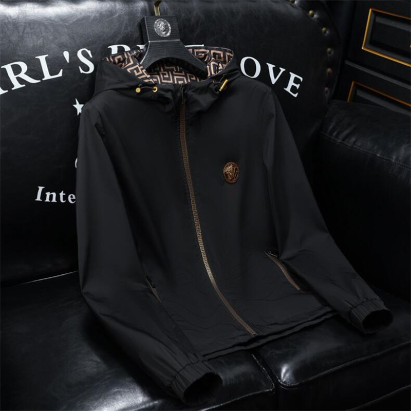 2024 Luxury High-End Europe och American Spring and Autumn New Tide Printed Letter Mönster Men S Women Casual Fashion Hooded Coat Size M-5XL