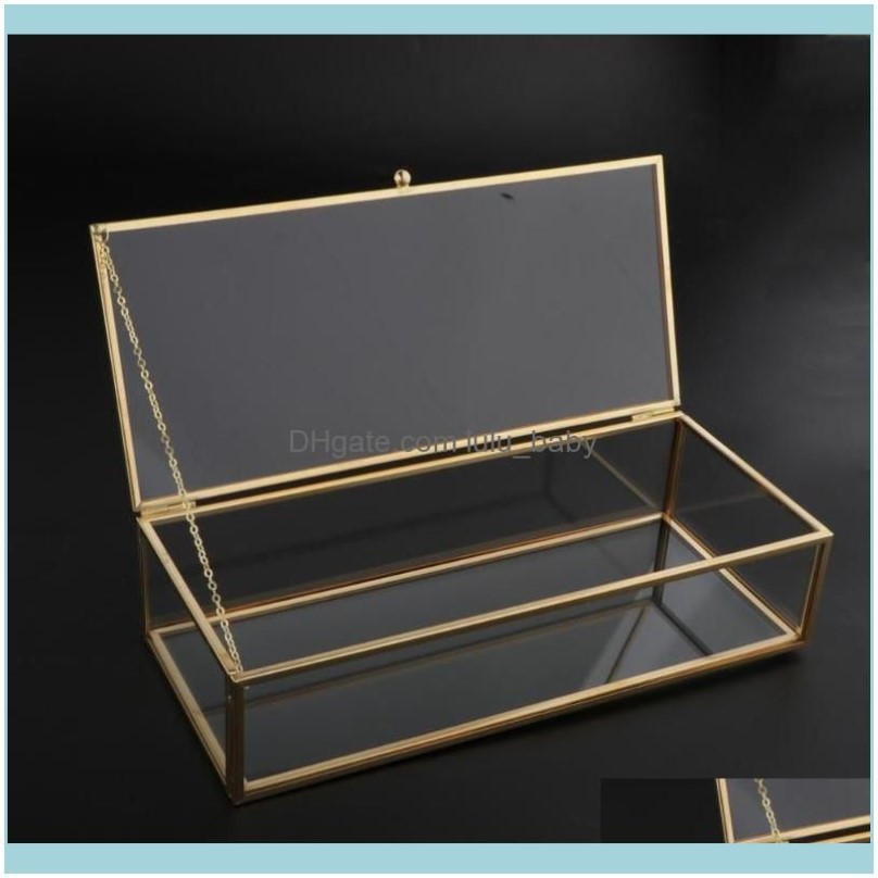 Packaging & Jewelrytrinket Storage Case Shinnie Women Jewelry Dispaly Stand Pyramid Clear Glass Box Jewellery Display Vanity Tray 349L