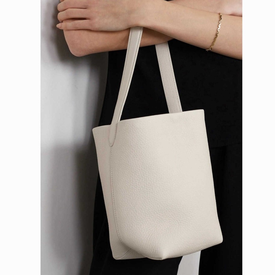 The Row Bags bucket bag Designer Summer new small top layer lychee grain cowhide Tote Bag ins handbag female2394