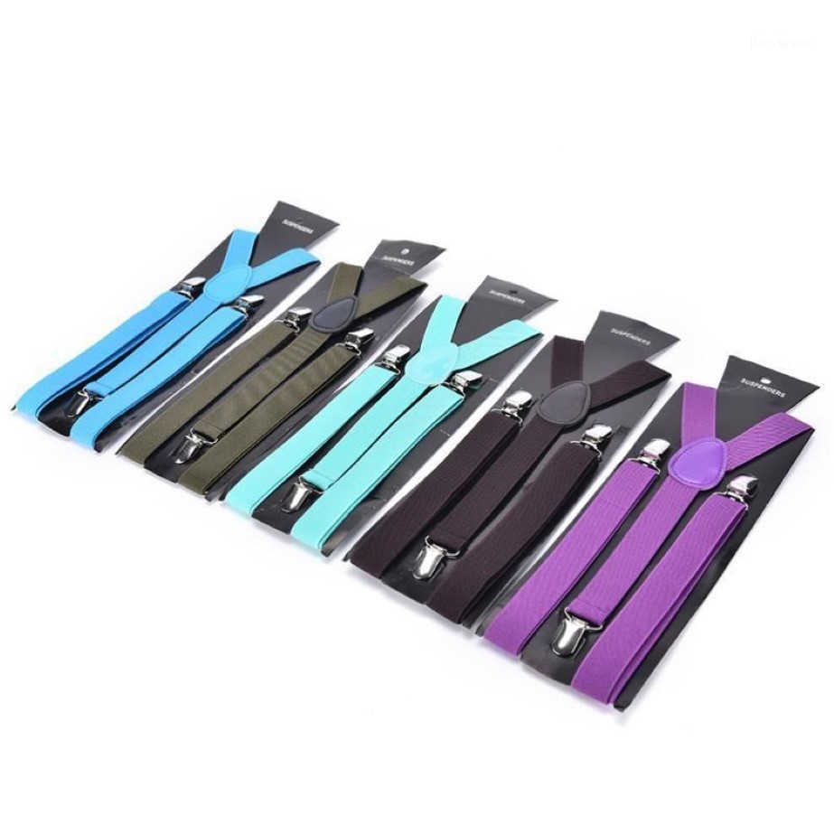 Mode Unisex Verstelbare Clip-on Bretels Elast Dames 3 Clip-on Y-Back Bretels Heren Elastische Bretels Voor Broeken Voor Overall1300R