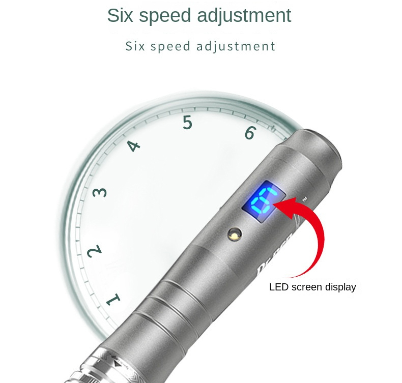Sans fil 6 niveaux Dr Pen M8 Dermapen 16/11/24/36/42 Pins Nano aiguilles cartouches Electric Derma Pen Facial Beauty Care Machine