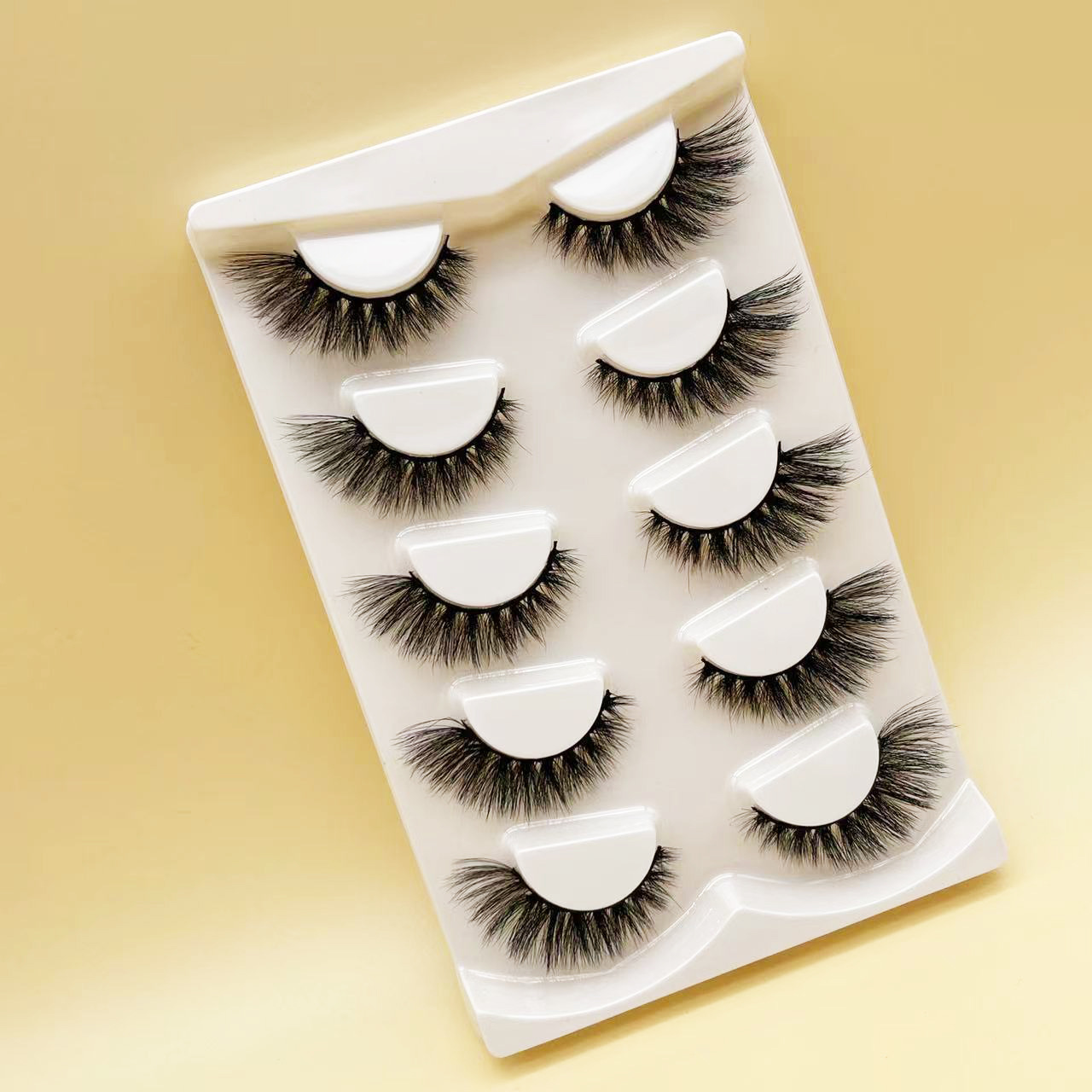 Nuove ciglia di visone 3D Cat Eye Lashes 5 paia Ciglia finte naturali alate Wispy Trucco Occhi di volpe Ciglia di visone finte