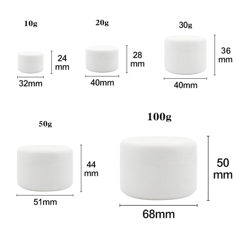 Lastoortsen 60 Stück 10100 g nachfüllbare Flasche, Reise-Gesichtscremedose, Kosmetikbox, bunt, Thermostabilität, leerer Kunststoff-Behälter mit enger Taille