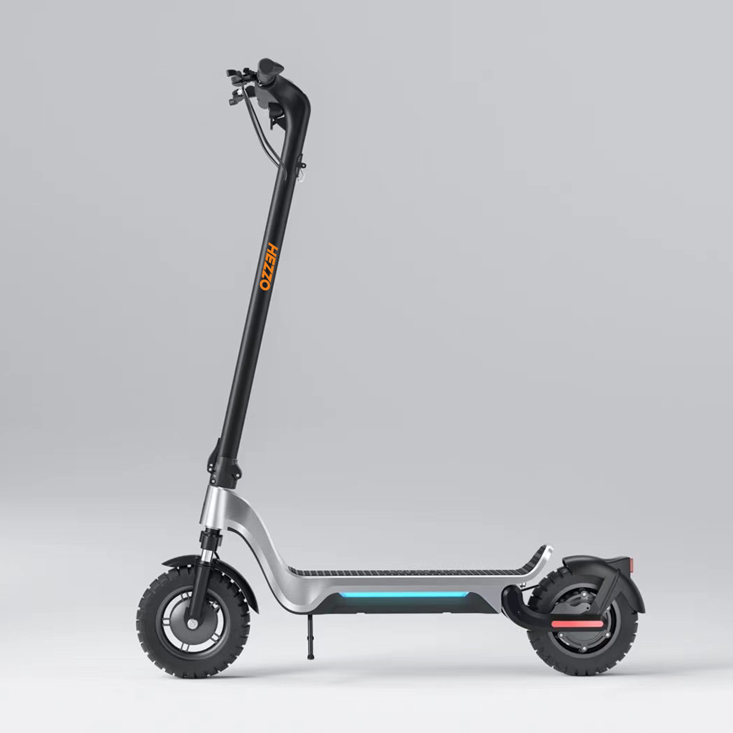 Hezzo F5 Dual Motor Electric Scooter 1200W 48V 10 tum off-road vikbar 28 mph max hastighet Dual stötdämpare skivbromsar bärbar kickscooter med gratis frakt