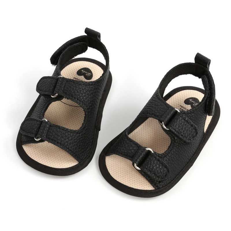 Sandals Baby Sandals Casual Shoes Summer Toddler Boy Girl Sandals PU Soft Bottom Sole Anti-Slip Infant First Walker Newborn Crib Shoes 240329