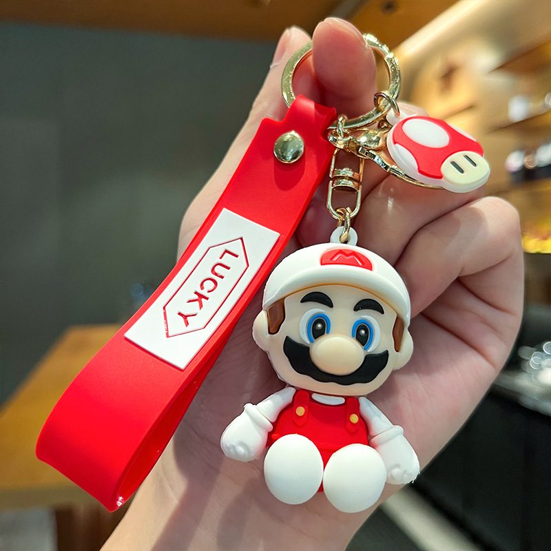 Cute cartoon classic super, Mary game themed keychain pendant, car keychain small gift