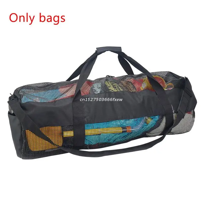 Bags Mesh Dive Bag for Scuba or Snorkeling Diving Snorkel Gear Bag Extra Large Beach Bags with Zipper Beach Duffel Bag
