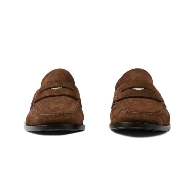 Klassisk slip-on klänningskor Lätt lyxiga män Designer Skor Black Coffee Leather Floor Walk Chaussure Bekväm mjuk mjuk med låda