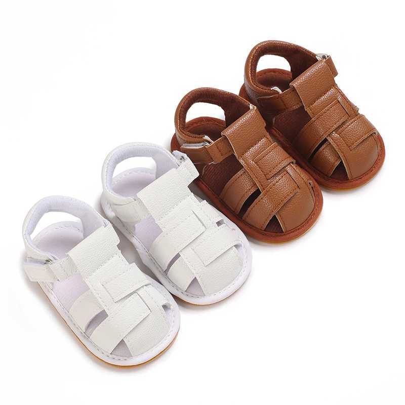 Sandales d'été pour bébés, premiers pas, berceau pour nouveau-né, chaussures pour bébés garçons et filles, semelle souple en caoutchouc antidérapante, 24329