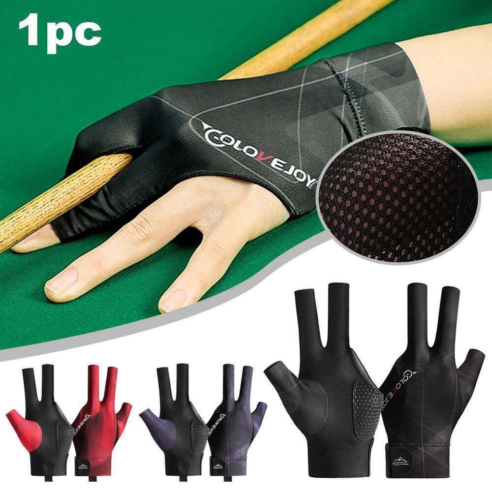 Gant de billard en Polyester antidérapant, élasticité de la main gauche, Snooker respirant, 3 couleurs, gants de Table d'entraînement M8p7, nouveaux doigts