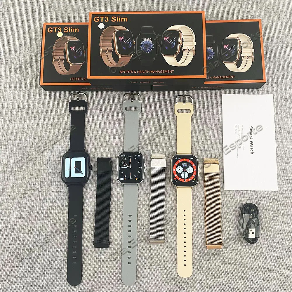 2023 Original GT3 Slim Smart Watch 2.01Inch HD Screen Bluetooth Call Sport Waterproof Smartwatch Ultra Series 8 Fitness Bracelet