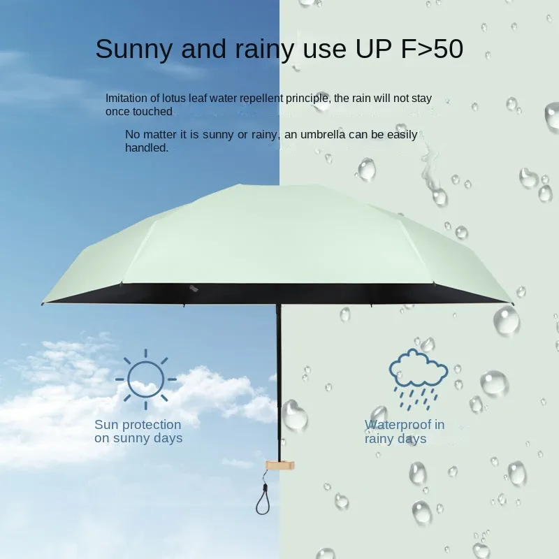 UV resistant mini sunshade umbrella Light Mini Umbrella 5 Folding Compact Pocket Umbrella for Travel