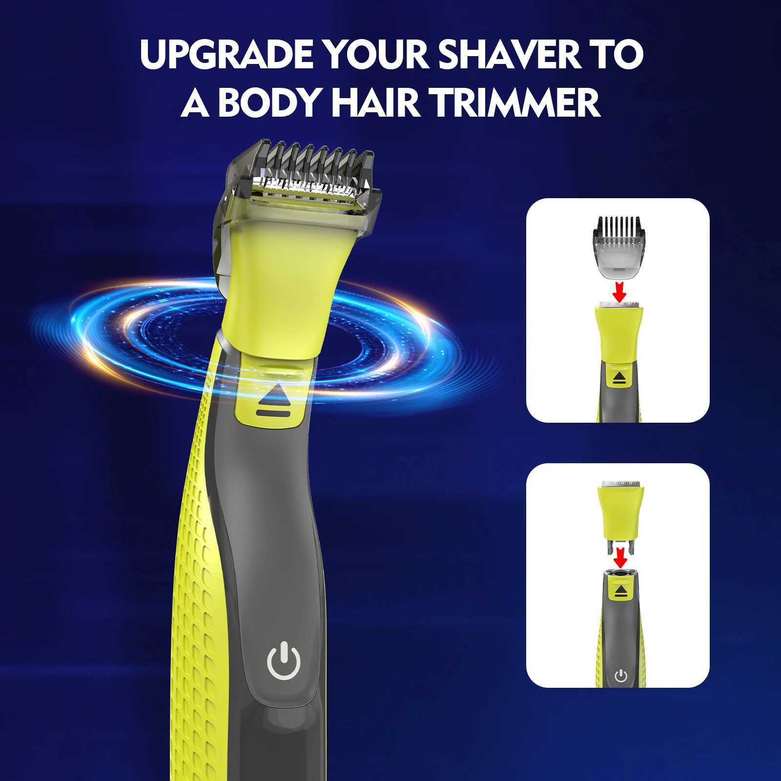 شركات استبدال Shavers Electric Yuku Shaver لـ Philips One Blade QP2520 QP2530 QP2630 QP6510 QP6520 BEARD SRIMMER 3 LENGLE TELLAME TRALLABLE KIT 240410