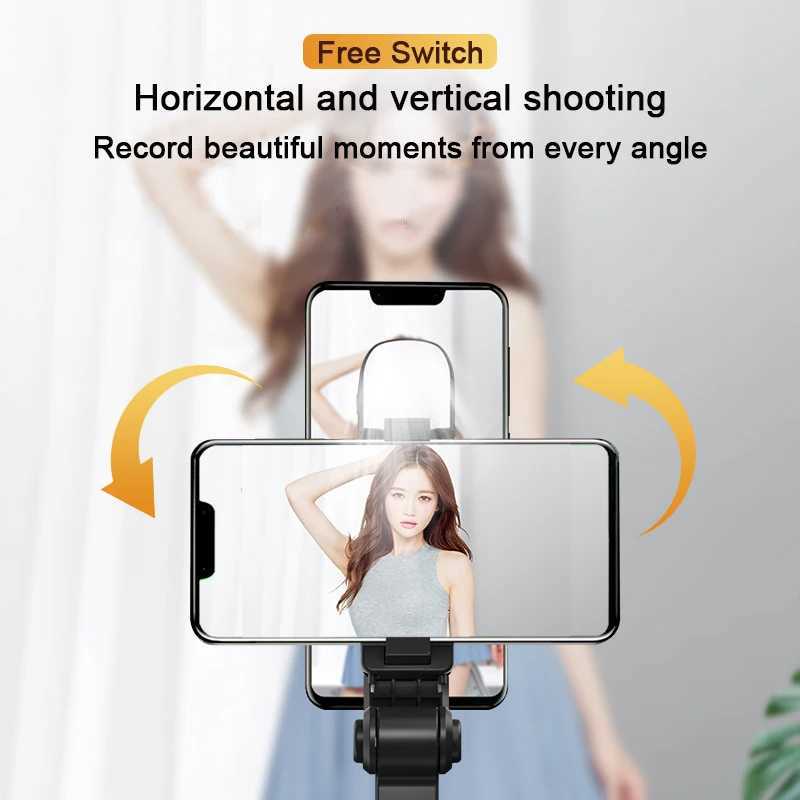 Selfie Monopods Bluetooth Selfie Stick Portable trépied diffusion en direct monopode extensible avec lumière de remplissage obturateur à distance pour téléphone Ios Android 24329