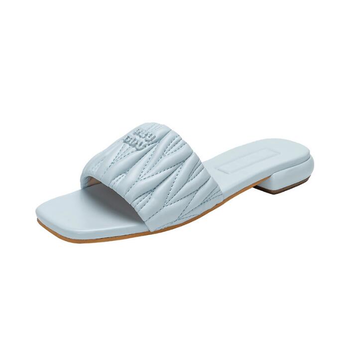 Designer Slides Donna Sandali con slide metallizzati pantofole di lusso da donna estate da donna Beach walk Pantofola scarpe t b Sandalo Lady Festa di nozze Appartamenti Suola in gomma taglia 36-42