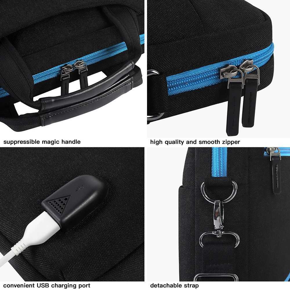 Laptoptassen Rugzak DOMISO Multifunctionele hoes voor 14 15,6 17,3 inch notebook Computer Bedrijfsaktentas Messenger Bag met USB-opladen 24328