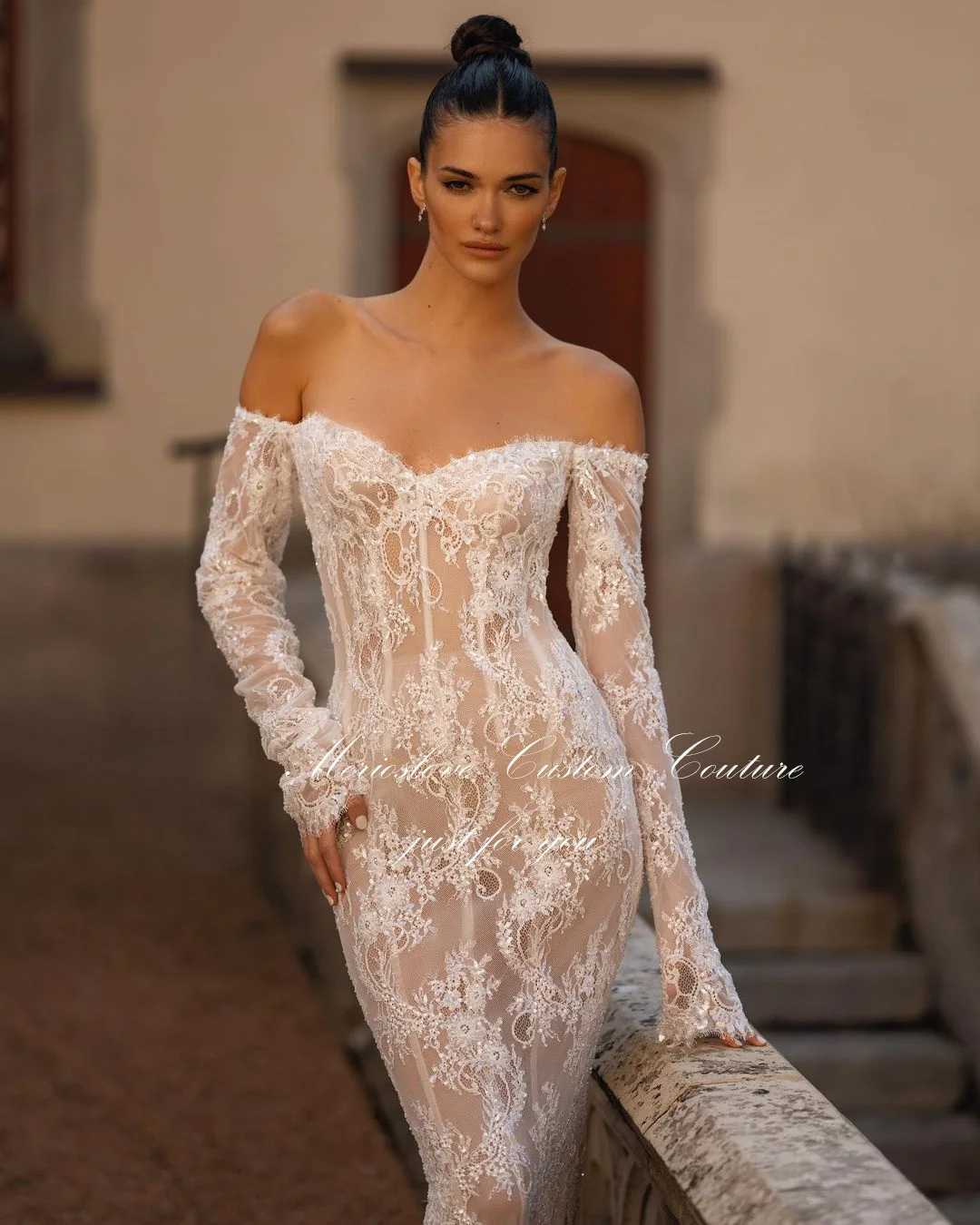 Urban Sexy Dresses Merioslove Boho Mermaid Wedding Lace Appliques Sweetheart Long Sleeves Bridal Gowns Beach Bride Dress vestido de novia yq240329