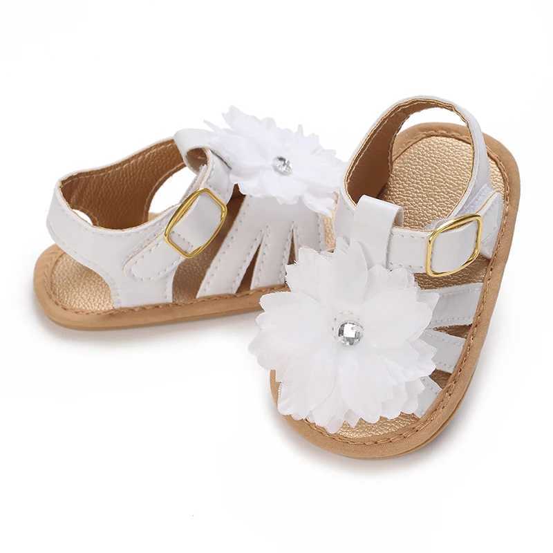 Sandalen für Kleinkinder, Babyschuhe, Mädchenschuhe, neue Sommer-Mädchen-Sandalen, PU-Leder, Schleife, Gummisohle, rutschfest, für Neugeborene, erste Wanderer, Krippenschuhe 240329