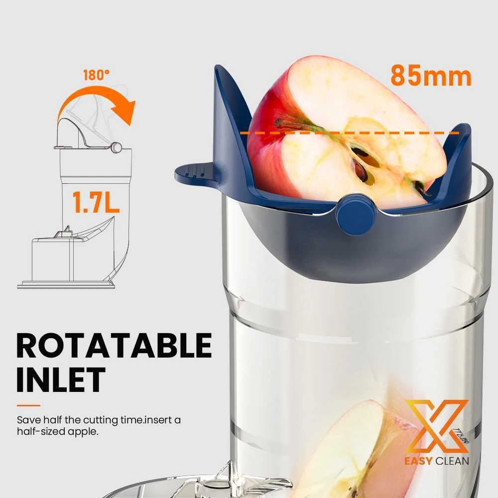 Juicers Koude Juicer Grote Ingang Slowjuicer Keuken Thuis Fruit-/Groentenmixer FFX-filter Gemakkelijk schoon te maken PROL2403