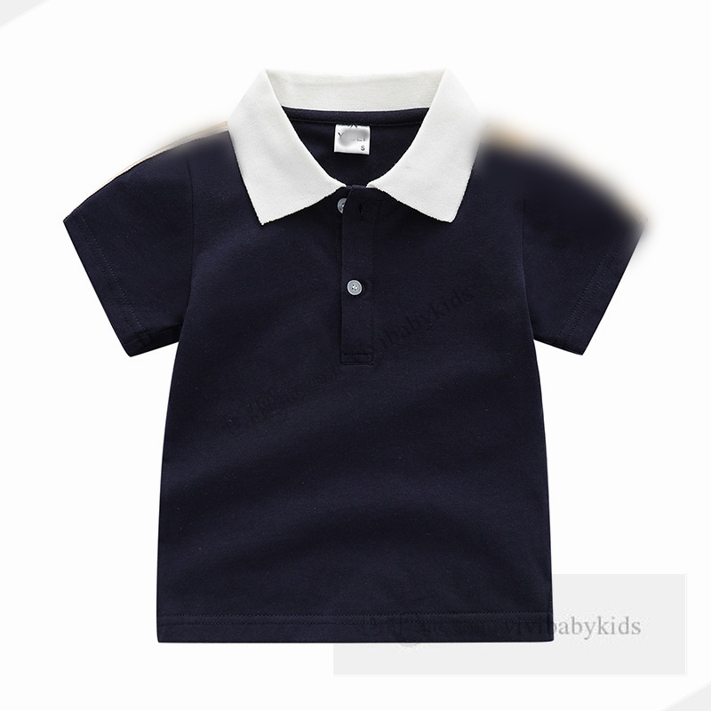 Little boys POLO shirts toddler girls lapel letter printed short sleeve Tops fashion children casual Tees kids designer clothes Z7402