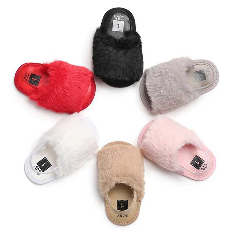 Sandals Hot Sale Baby Summer Sandals Soft Sole Cute Solid Color Anti-Slip Shoes Elastic Band Fashion Foot Wear Clogs 0-18Months 240329