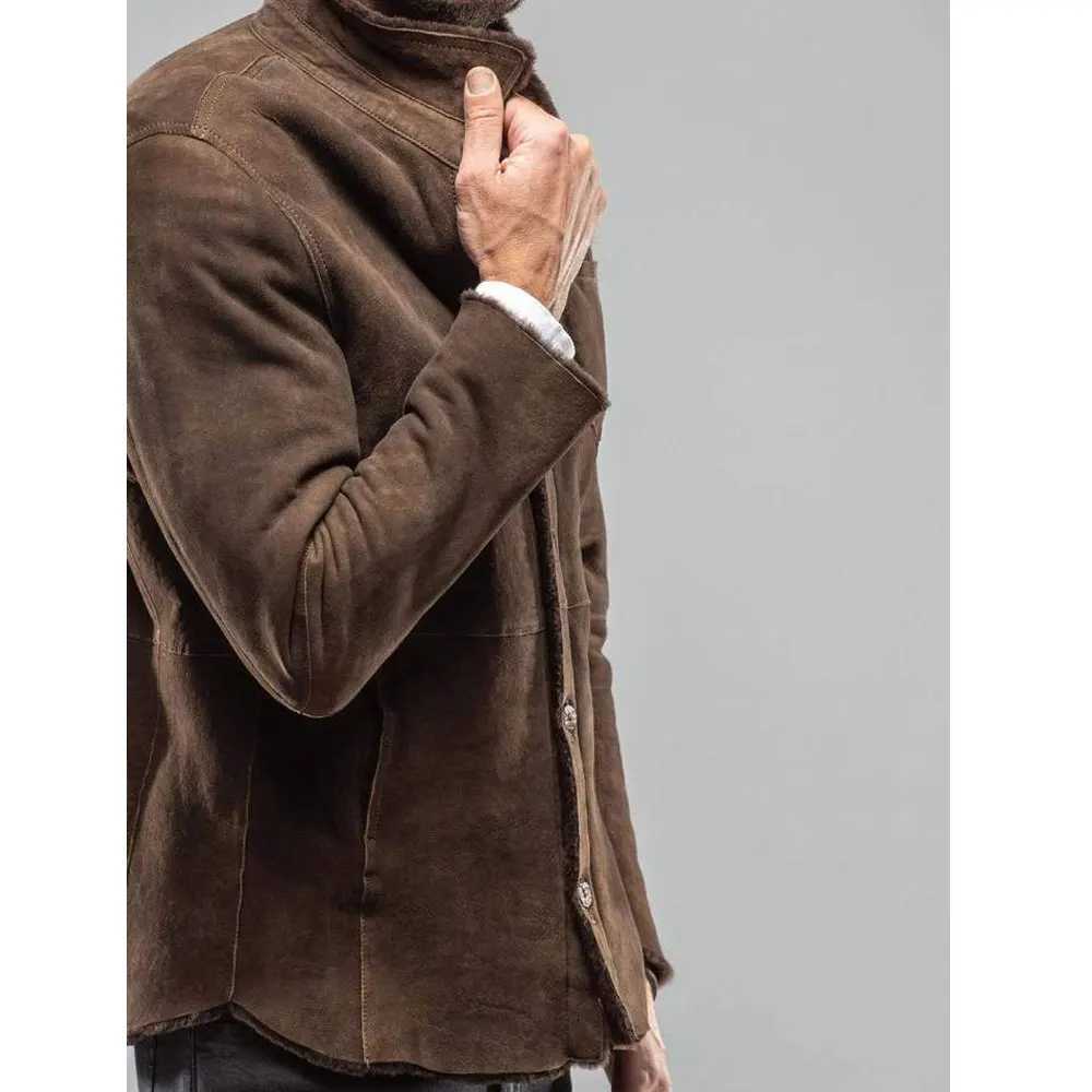 Herren-Jacke aus Leder, Kunstleder, Vintage-Stil, für Herren, klassisch, für den Winter, warm, verdickt, Windjacke, lässig, modisch, lockerer Jackenmantel für Herrenbekleidung, 240330