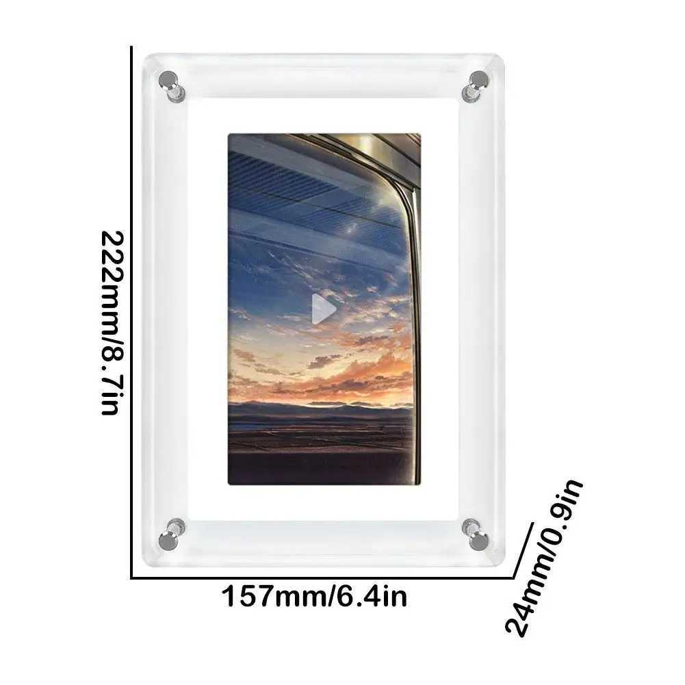 Digital Photo Frames 7 Inch Acrylic Digital Picture Frame With HD Touchscreen Smart Motion 1080p Digital Photo Frame IPS Screen Internal Memory 24329