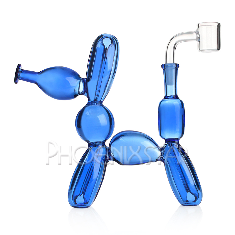 8.5 pulgadas Hookahs Glass Bong New Llegación Robot Robot Pet Diseño de perros Ligas Coloridas Mini Pipe Dab Rigs recicla de vaso de vaso de burbuje