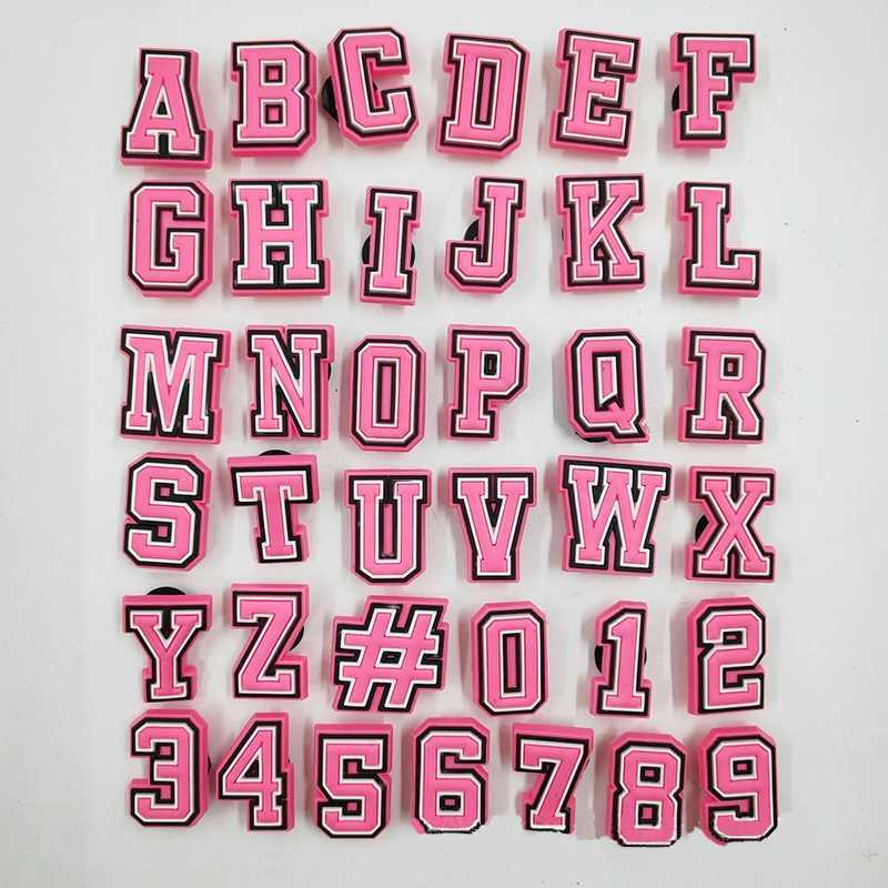 Sandals Letter Charms for Clog Sandals Shoe Decoration 0-9 Number Alphabet ABC-Z Characters DIY Shoes Pins for Boy Girl Teens Men Women 240329