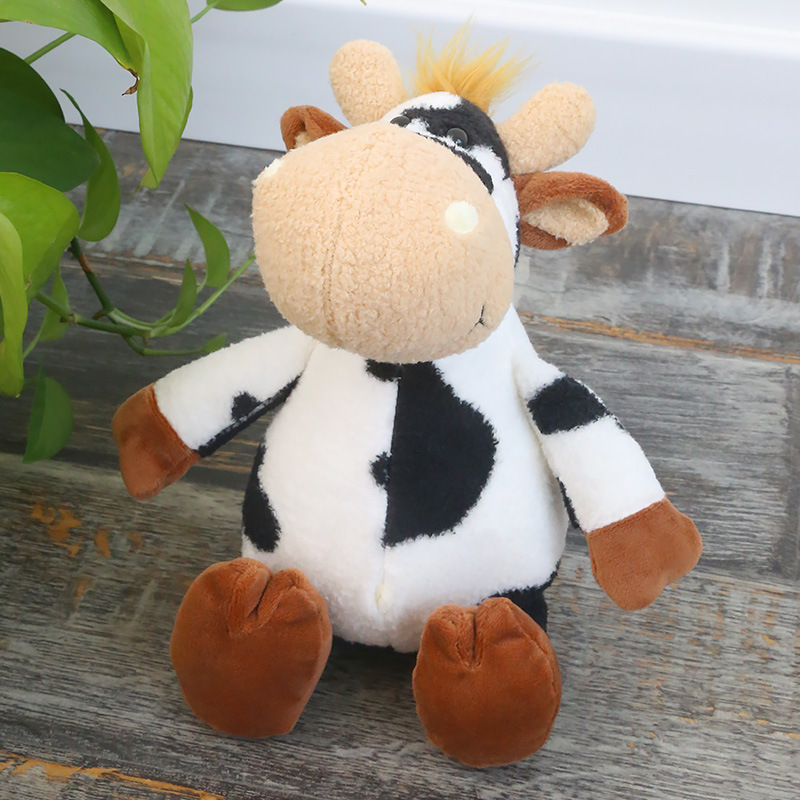 Cartoon Chinese zodiac calf doll cute decoration of the Year of the Ox mascot gift plush toy cow doll
