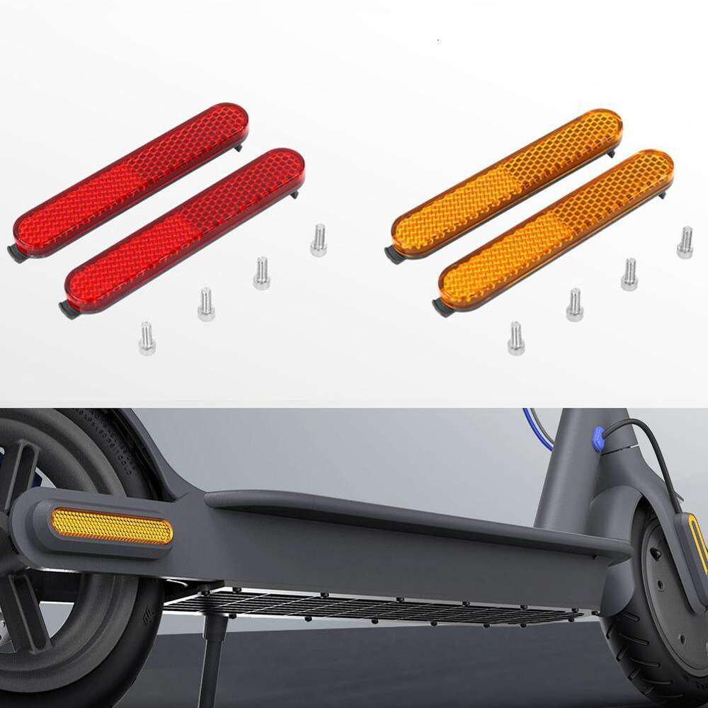 Novo 1 conjunto para xiaomi m365 pro2 scooter refletor de segurança lateral capa decorativa tira reflexiva estilo parafuso
