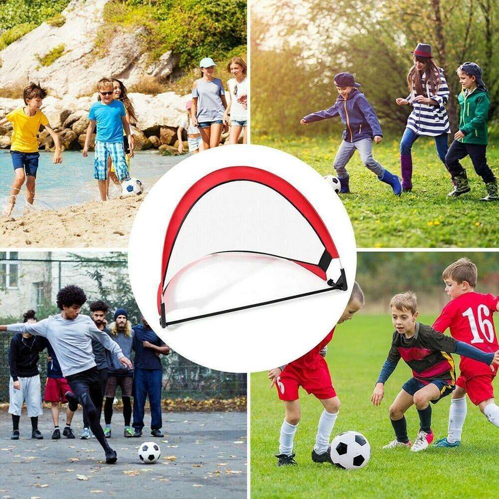 Nouveau football but enfant portable entraînement en plein air jouet interactif Football Football but Net pliant