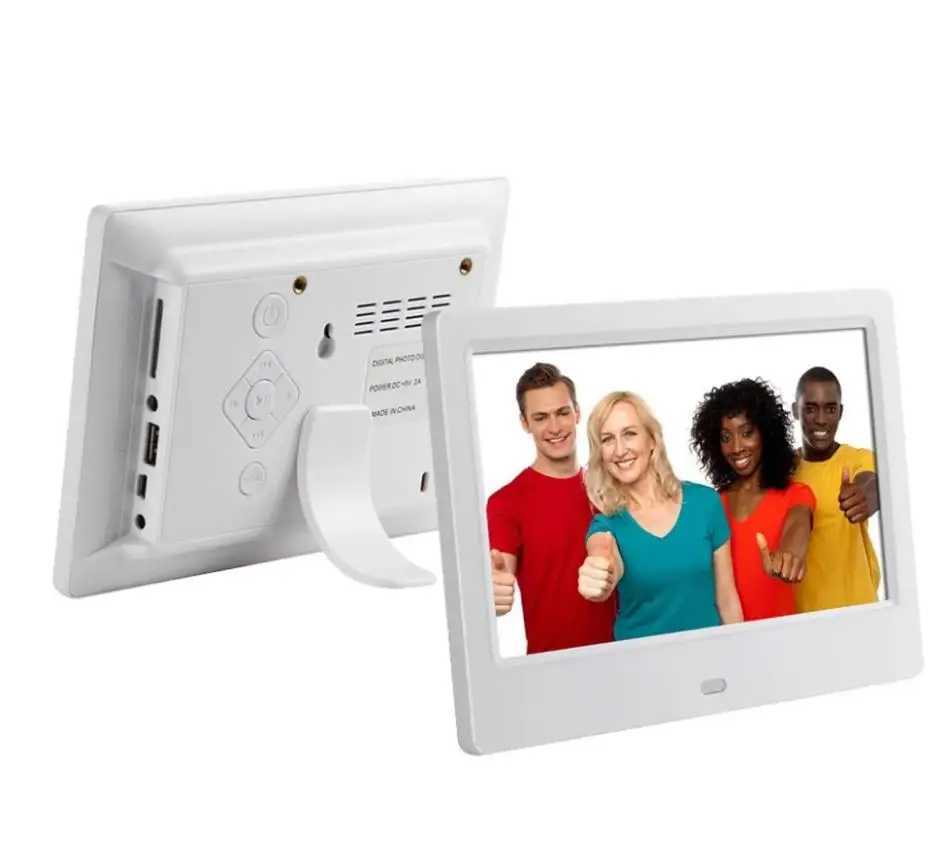 Digitale Fotorahmen 7-Zoll-HD-IPS Digital Photo Frame 1024*600 Video Player digitaler Fotorahmen mit Musikvideofunktion kostenloser Versand 24329